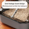 Semi-Enclosed Cat Litter Box with High Splash Guard