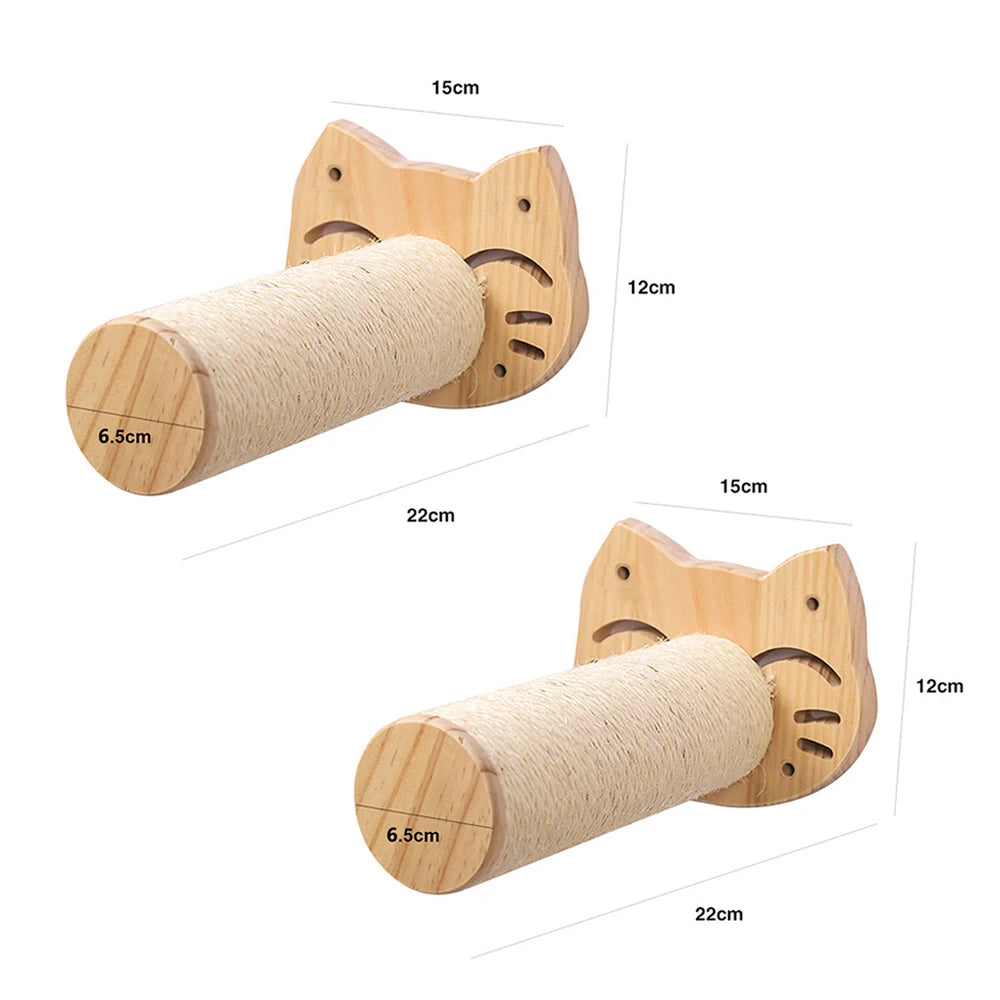 Cat Scratching Post with Sisal and Wood