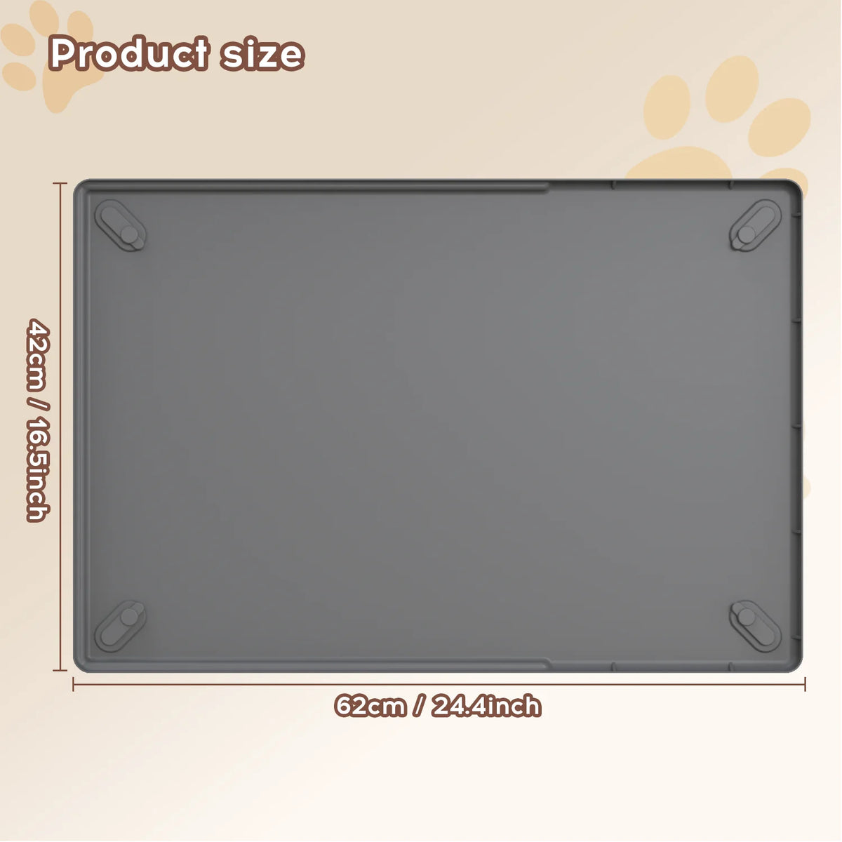 Wall-Mounted Dog Urine Pad with Silicone Splash Guard