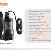 Submersible Utility Pump – 1/3 HP, 2450 GPH for Fast Water Removal