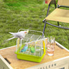 Portable Double Shoulder Bird Carrier Bag with Perch