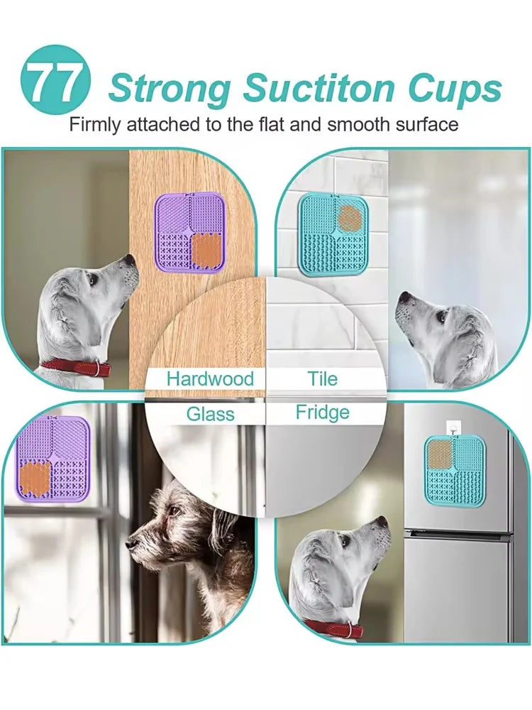 Food-Grade Silicone Pet Lick Mat with Suction Cups