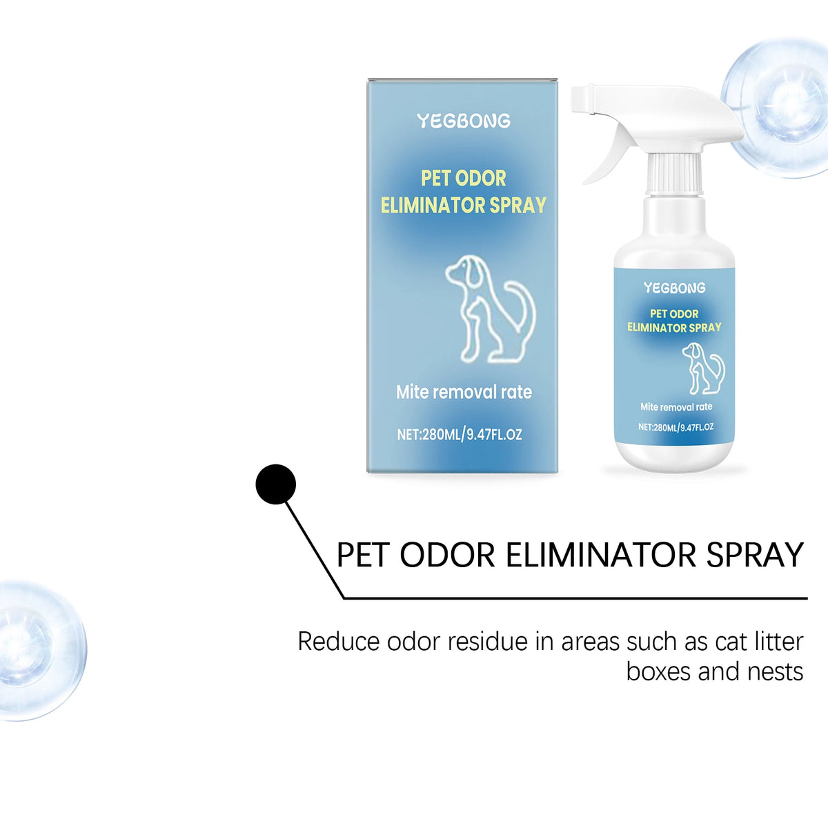 Plant-Based Pet Odor Eliminator Spray – Citrus & Green Tea