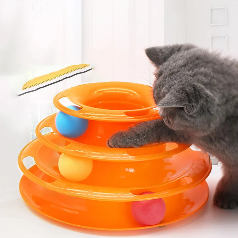 Multi-Level Cat Puzzle Track Toy