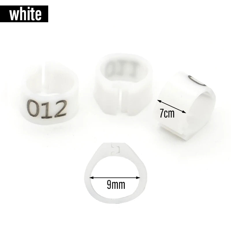 100 قطعة حلقات قدم للحمام 9 مم بلاستيكية