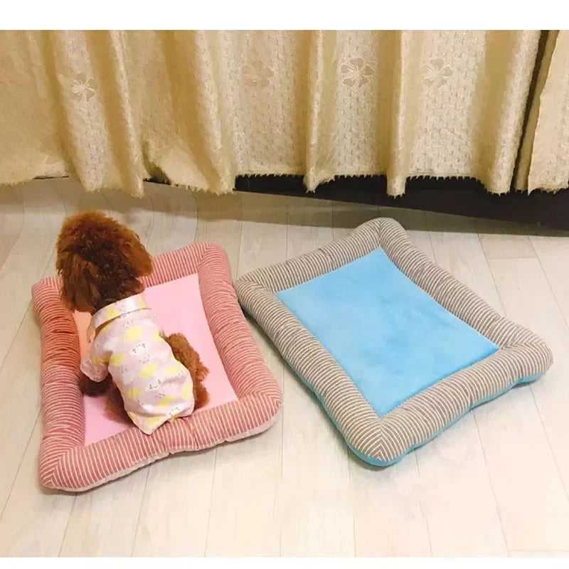 Ice Silk Pet Cooling Mat for Dogs and Cats – Breathable Summer Bed