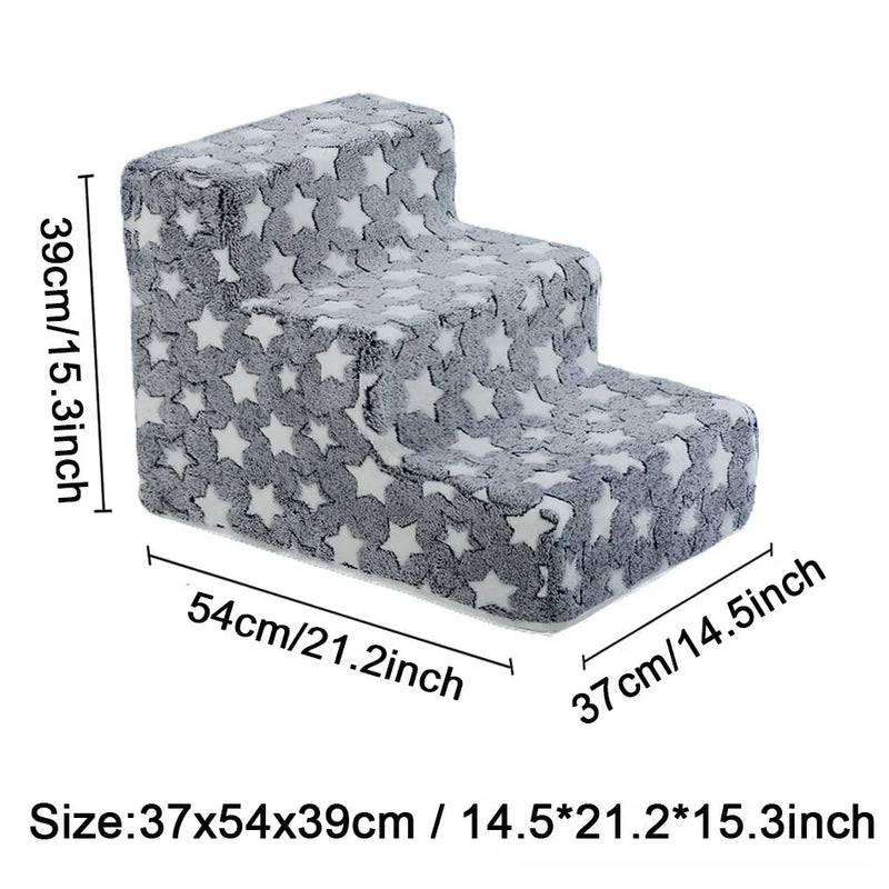 Detachable Pet Stairs with Soft Foam Steps