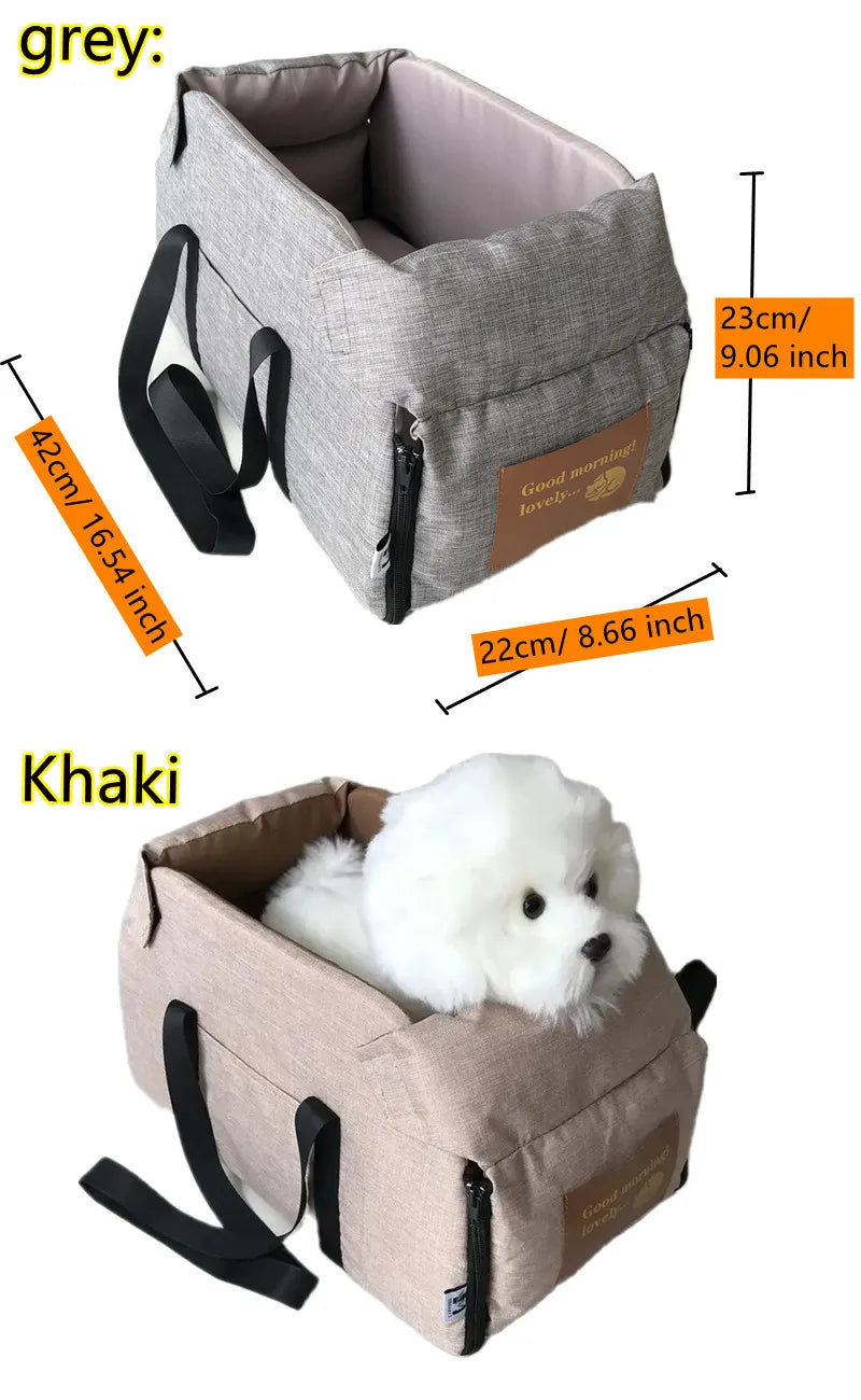 Cama Asiento Portátil para Perros en el Coche para Mascotas Pequeñas