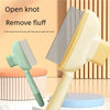 Self-Cleaning Pet Grooming Brush with One-Button Hair Release