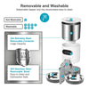 Dispensador automático inteligente para mascotas con cuenco de acero inoxidable