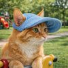 Breathable Pet Sun Hat with Ear Holes and Adjustable Strap