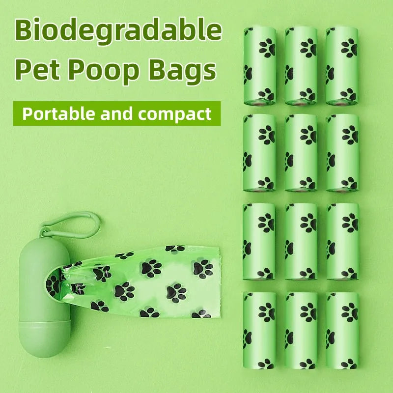Eco-Friendly Biodegradable Dog Poop Bags with Dispenser