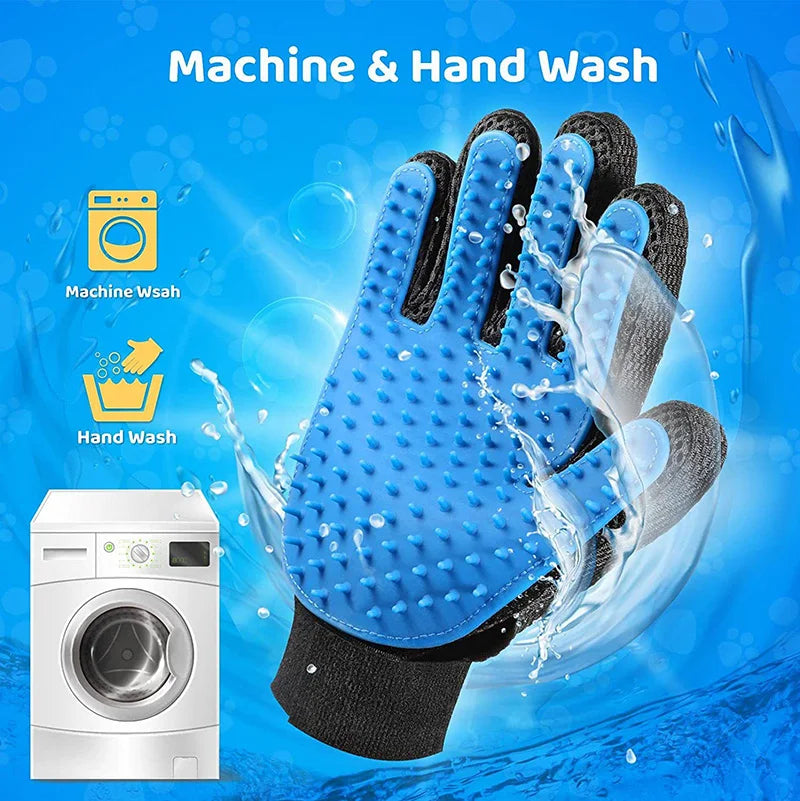 Pet Hair Remover Gloves – Dog & Cat Grooming Brush