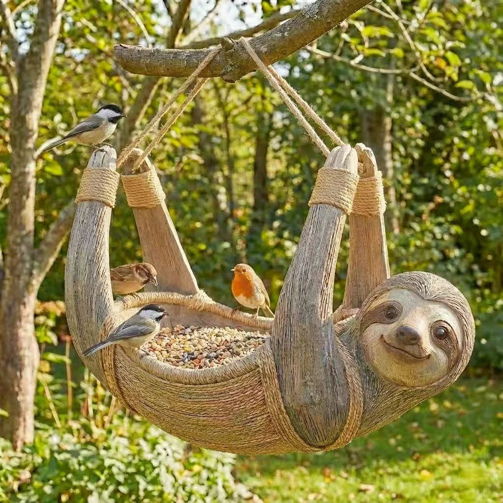 Tree Face Bird Feeder - Resin Tree Hugger Sculpture for Outdoor Garden