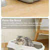Halboffene Katzentoilette mit Spritzschutz