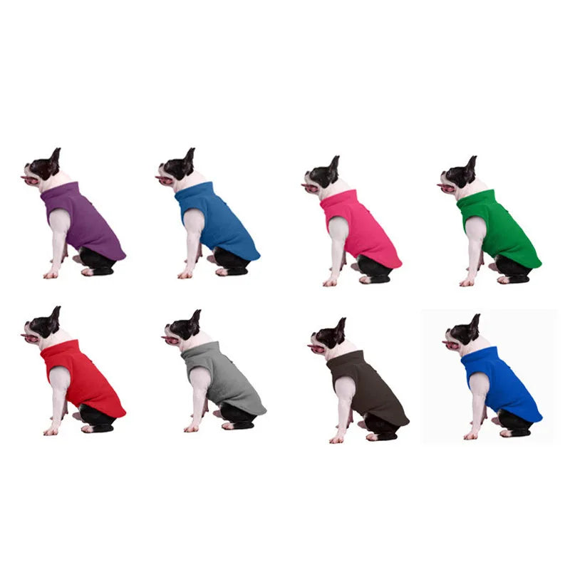 معطف كلب من الفليس الدافئ مع حلقة D