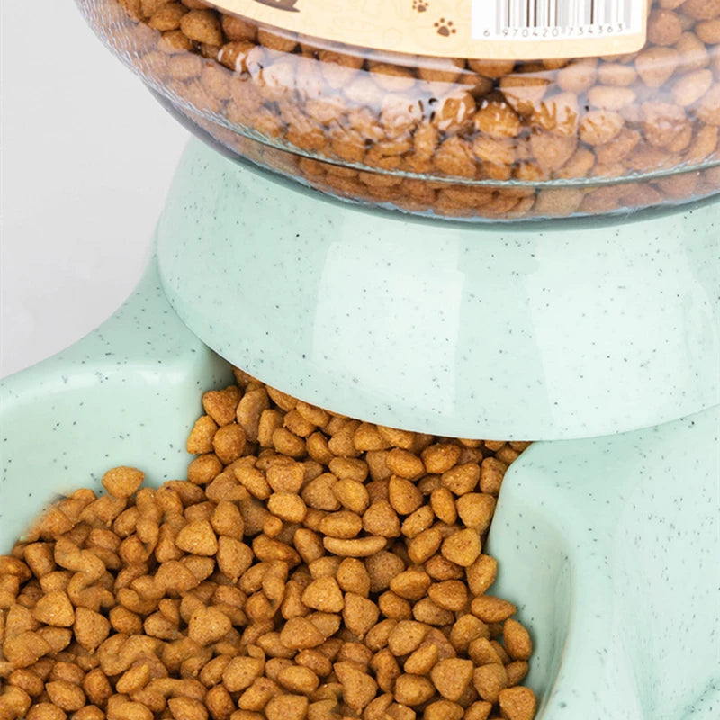 Gamelle Double Compartiment avec Distributeur d'Eau pour Animaux