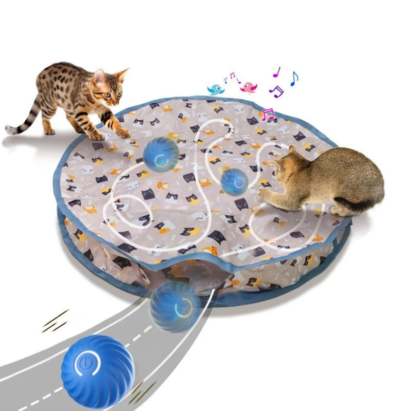Intelligenter interaktiver Katzenspielball mit Ladeetui