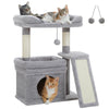 Compact Cat Tree Tower with Sisal Scratching Posts and Cozy Perches