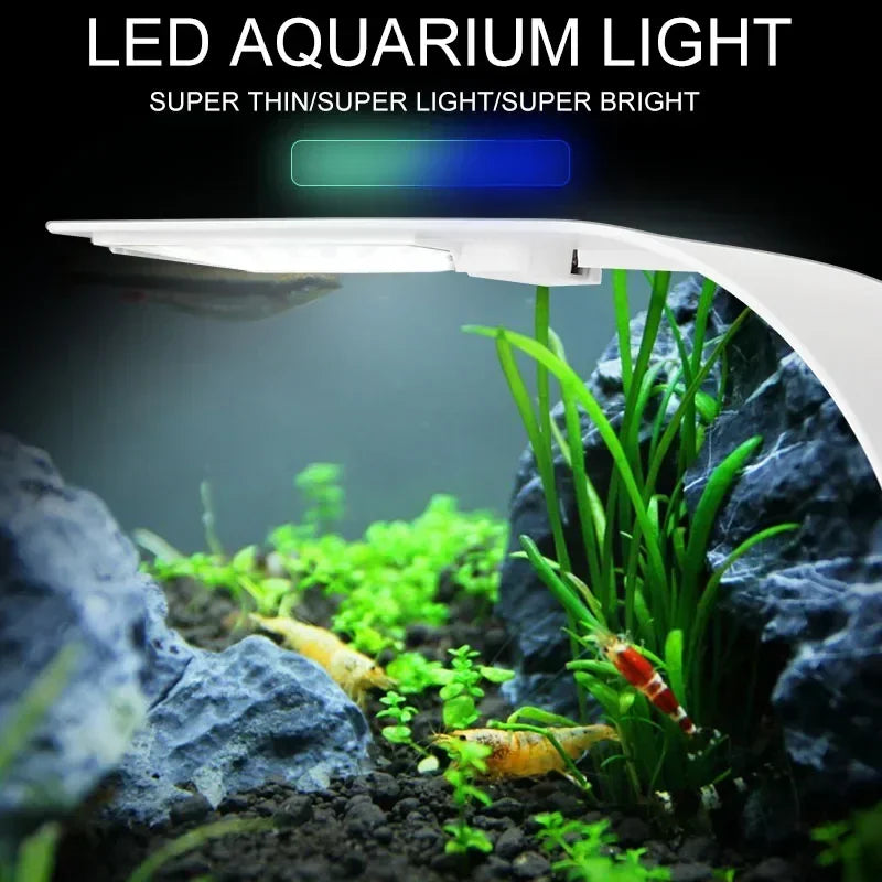 Ultra Thin LED Aquarium Light 5W 7W 10W Clip-On Waterproof