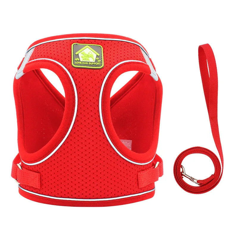 Adjustable Mesh Dog Harness Vest for Small and Medium Pets