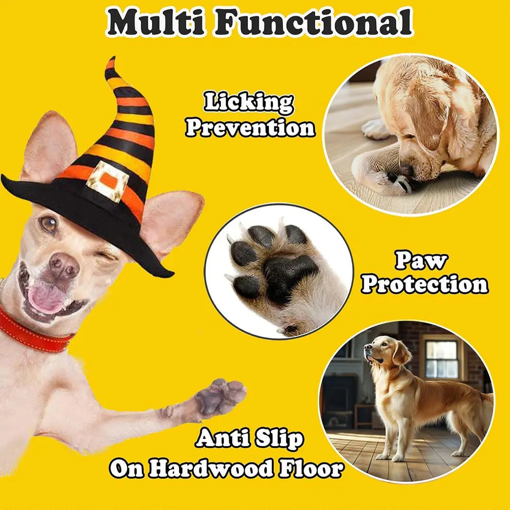 Anti-Slip Dog Socks with Strong Grip — 4-Pack