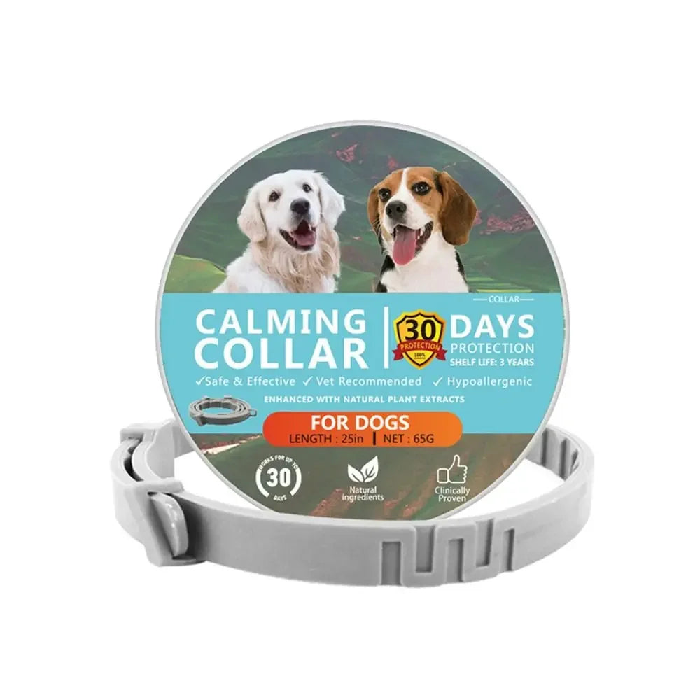 Calming Collar for Dogs and Cats – Adjustable, Waterproof Anxiety Relief