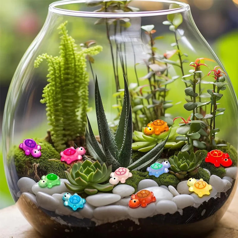 Glow-in-the-Dark Resin Turtle Figurines