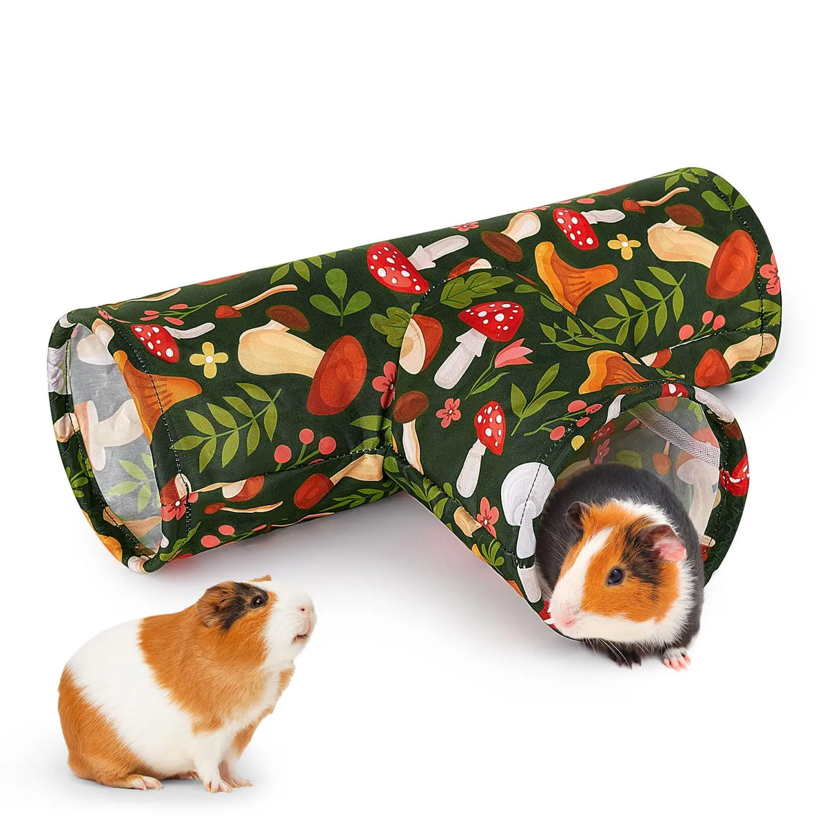 3-Way Foldable Pet Tunnel with Washable Hideout for Small Animals