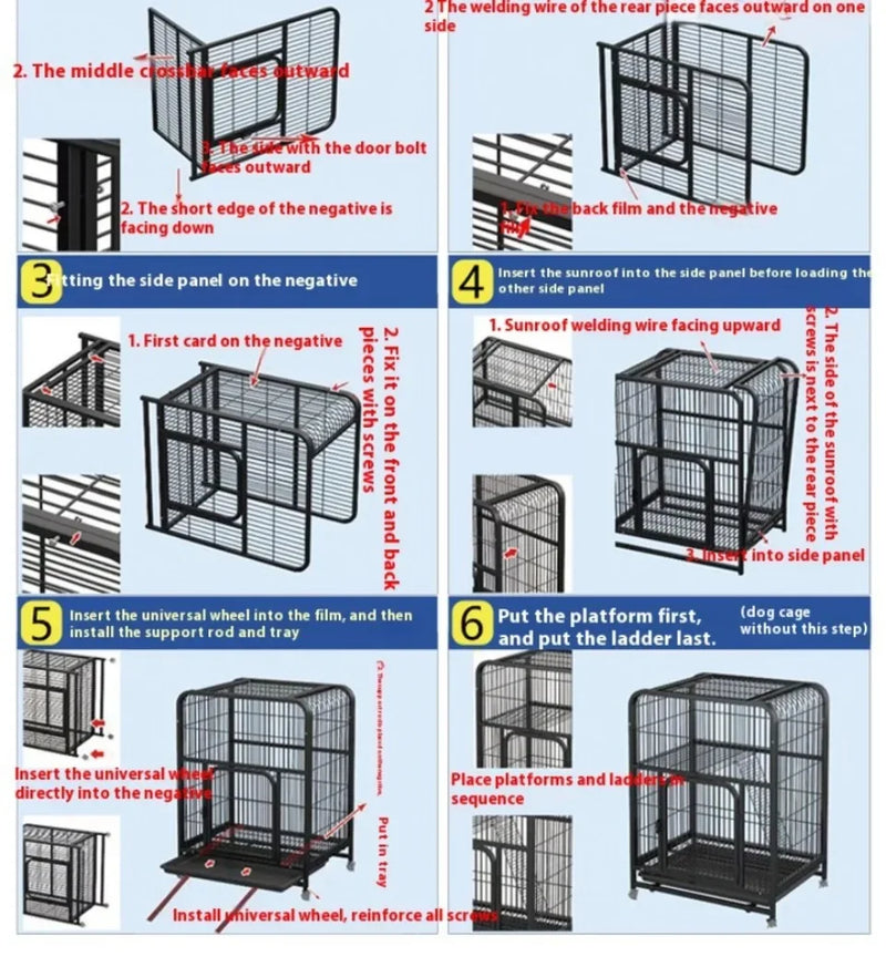قفص قطط شبكي قابل للفتح مع فيلا مزدوجة