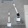Porte-brosse WC mural réutilisable avec long manche