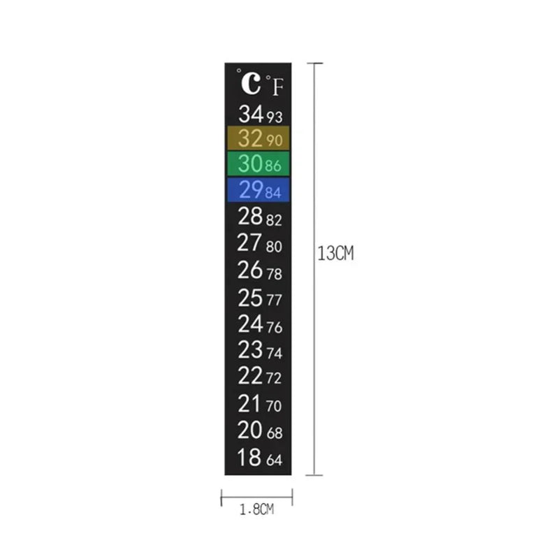 Aquarium Thermometer Stick-On Dual Scale, 5 or 10 Pack