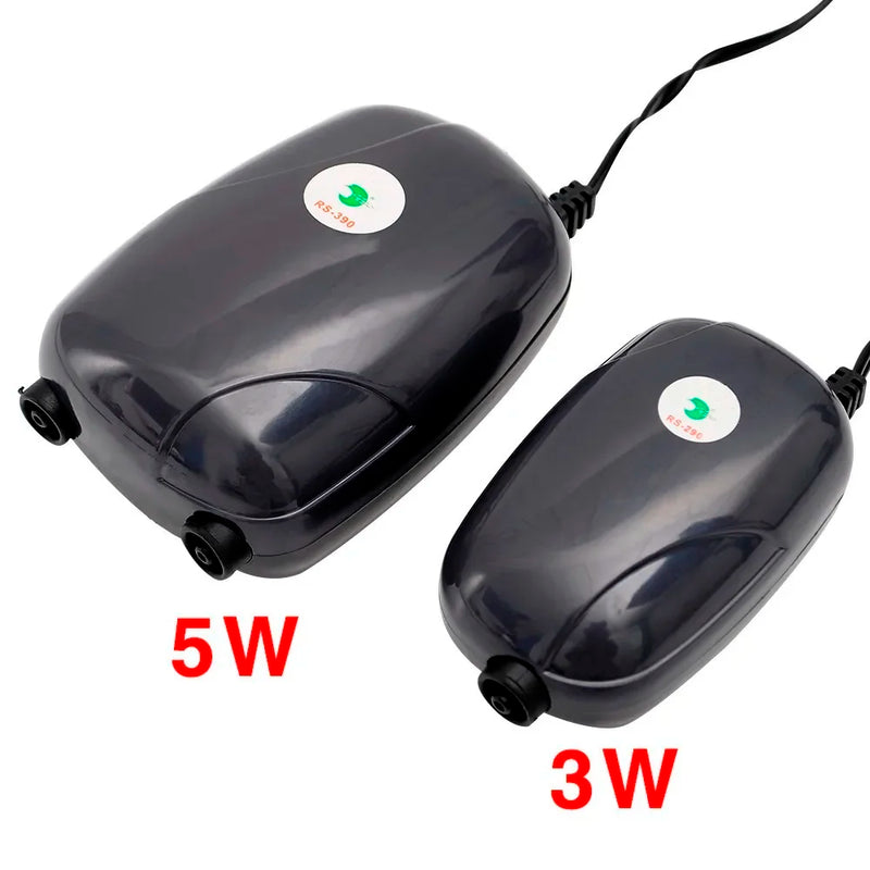 Quiet Dual-Outlet Aquarium Air Pump with Check Valve