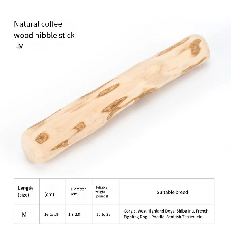 Jouet à Mâcher en Bois de Café Naturel pour Chiens
