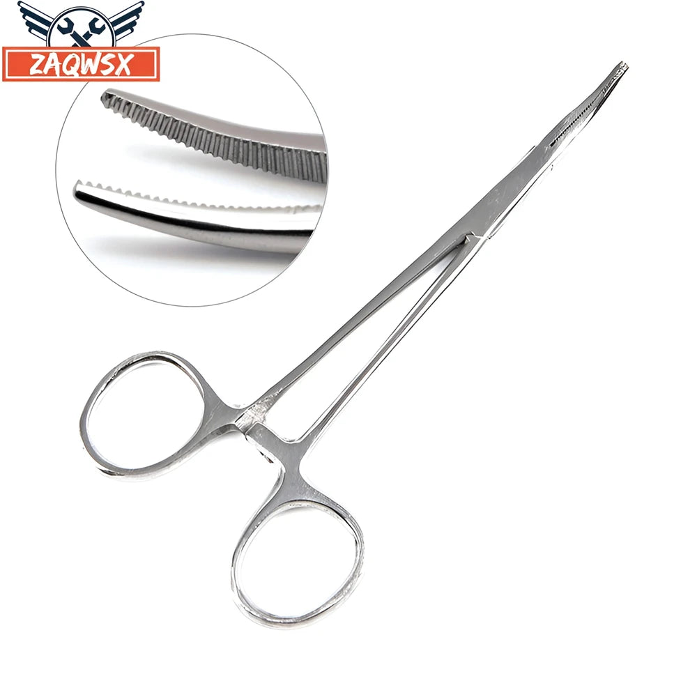 Stainless Steel Pet Grooming Tweezers with Curved Tip