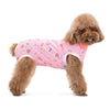 Striped Cotton Dog Recovery Suit for Post-Surgery Protection