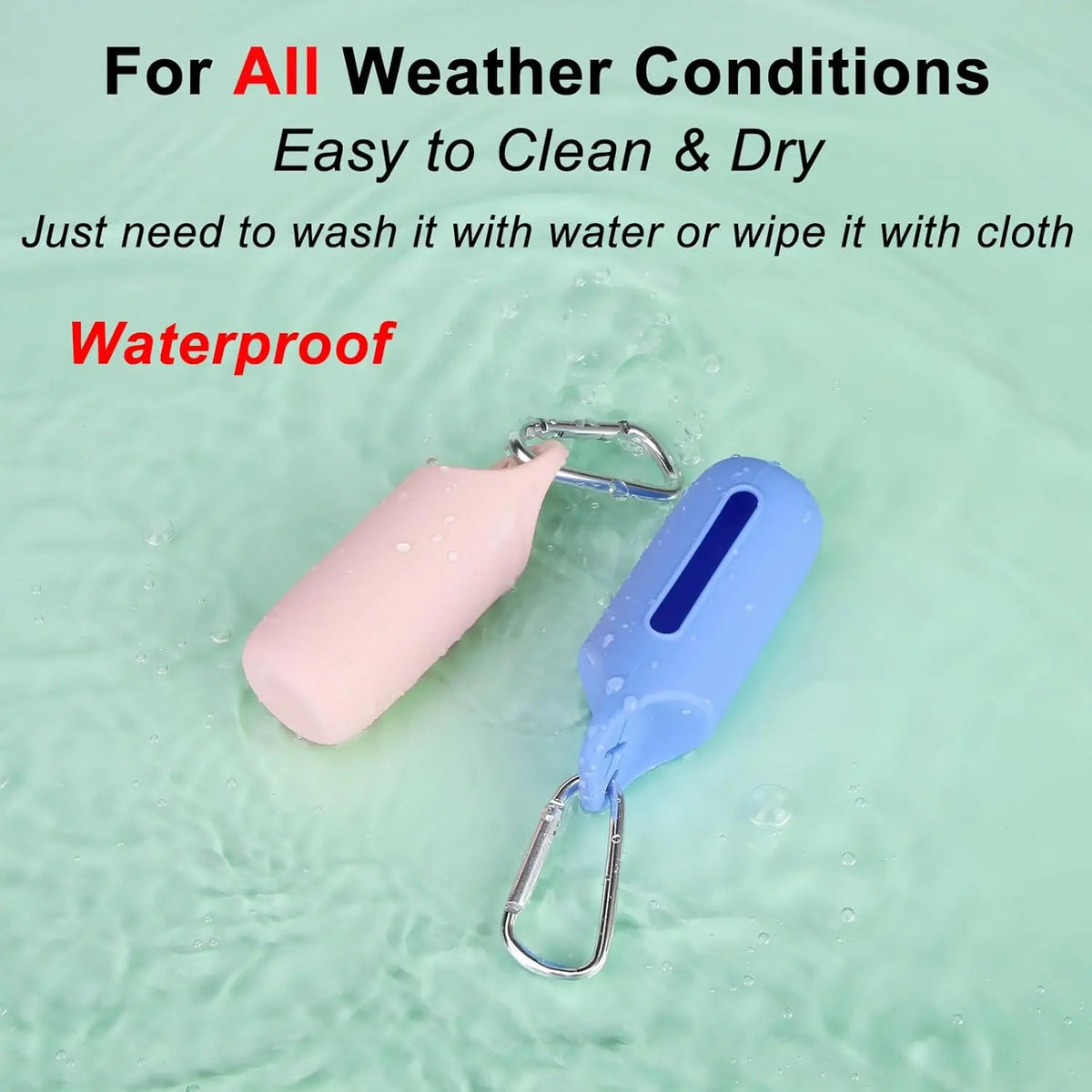 Silicone Dog Poop Bag Holder with Hanging Ring