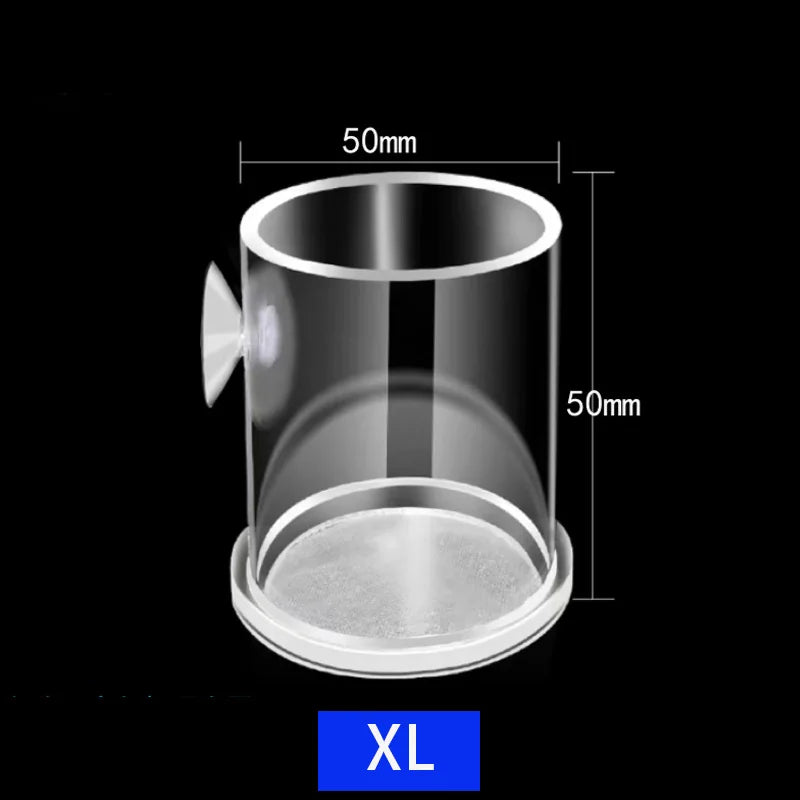 Clear Acrylic Aquarium Feeding Cup Ring Anti-drift Betta Fish Feeder