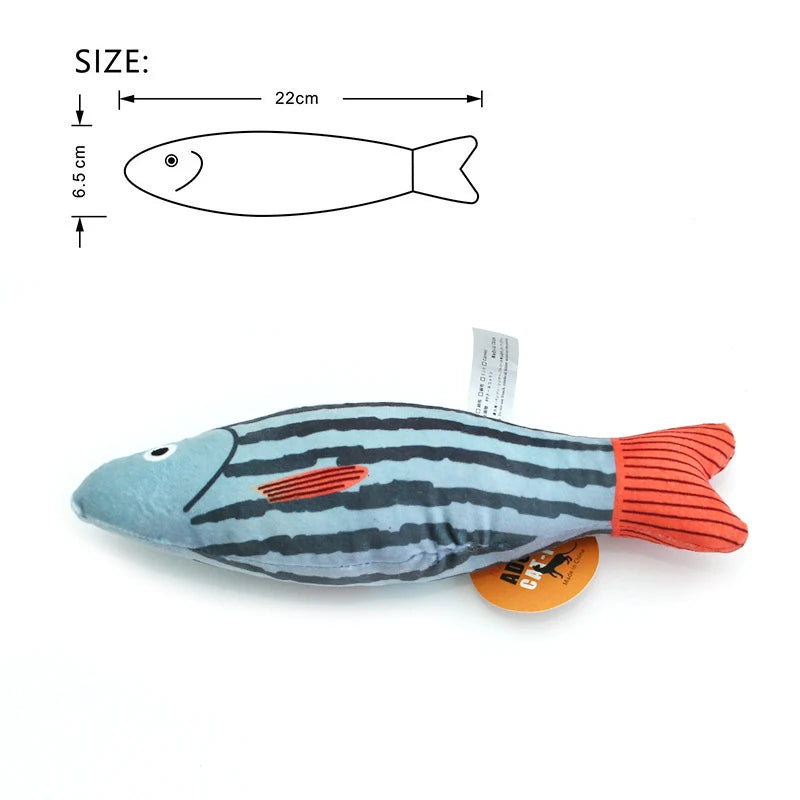 Jouet en Peluche Poisson à la Catnip pour Chats