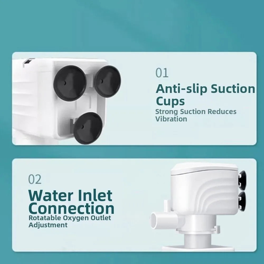 3-in-1 Aquarium Filter Pump with Adjustable Flow & Quiet Operation