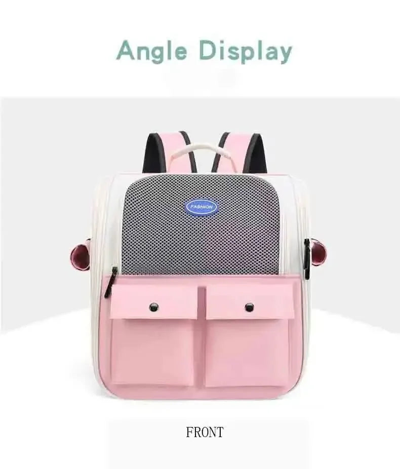 Ventilated Foldable Cat Carrier Backpack for Travel