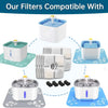 Cat Water Fountain Replacement Filters with Activated Carbon – 3-Layer Filtration for Clean, Fresh Water