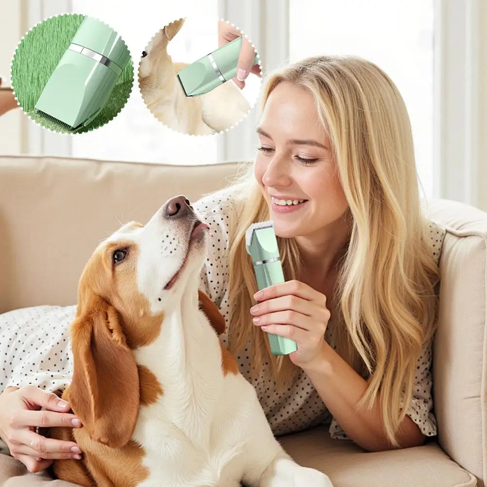 4-in-1 Rechargeable Pet Grooming Kit with Dual-Speed Ceramic Blade