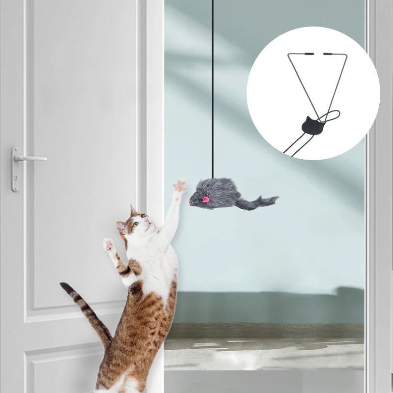 Ratón de Peluche para Gatos con Gancho para Puerta