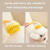 Pet Bath Brush with Shampoo Dispenser and Soft Silicone Bristles