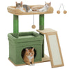 Compact Cat Tree Tower with Sisal Scratching Posts and Cozy Perches