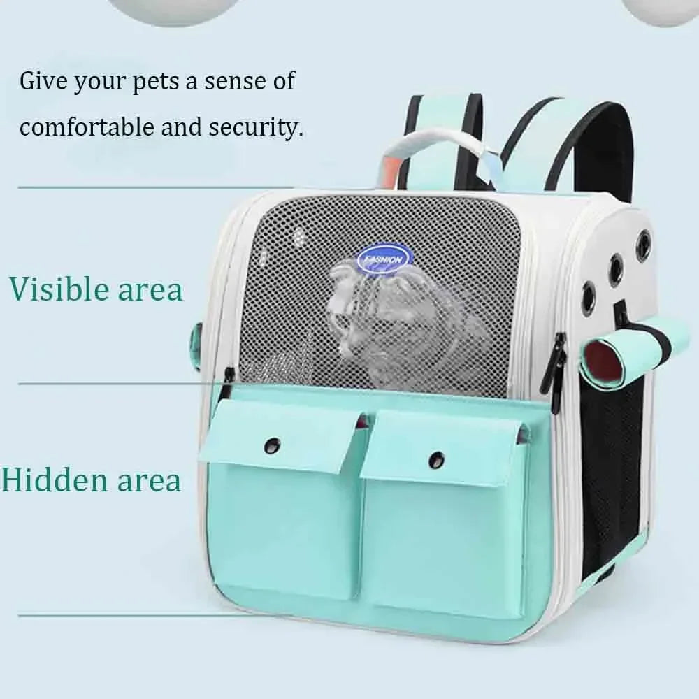 Ventilated Foldable Cat Carrier Backpack for Travel