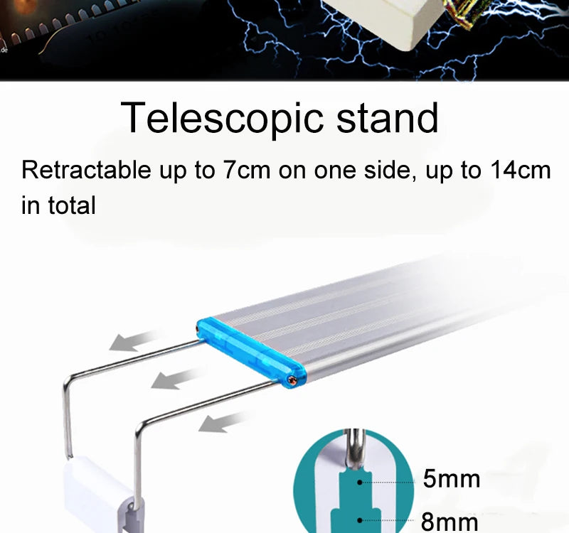 Lampe LED à clipser pour aquarium, profil fin