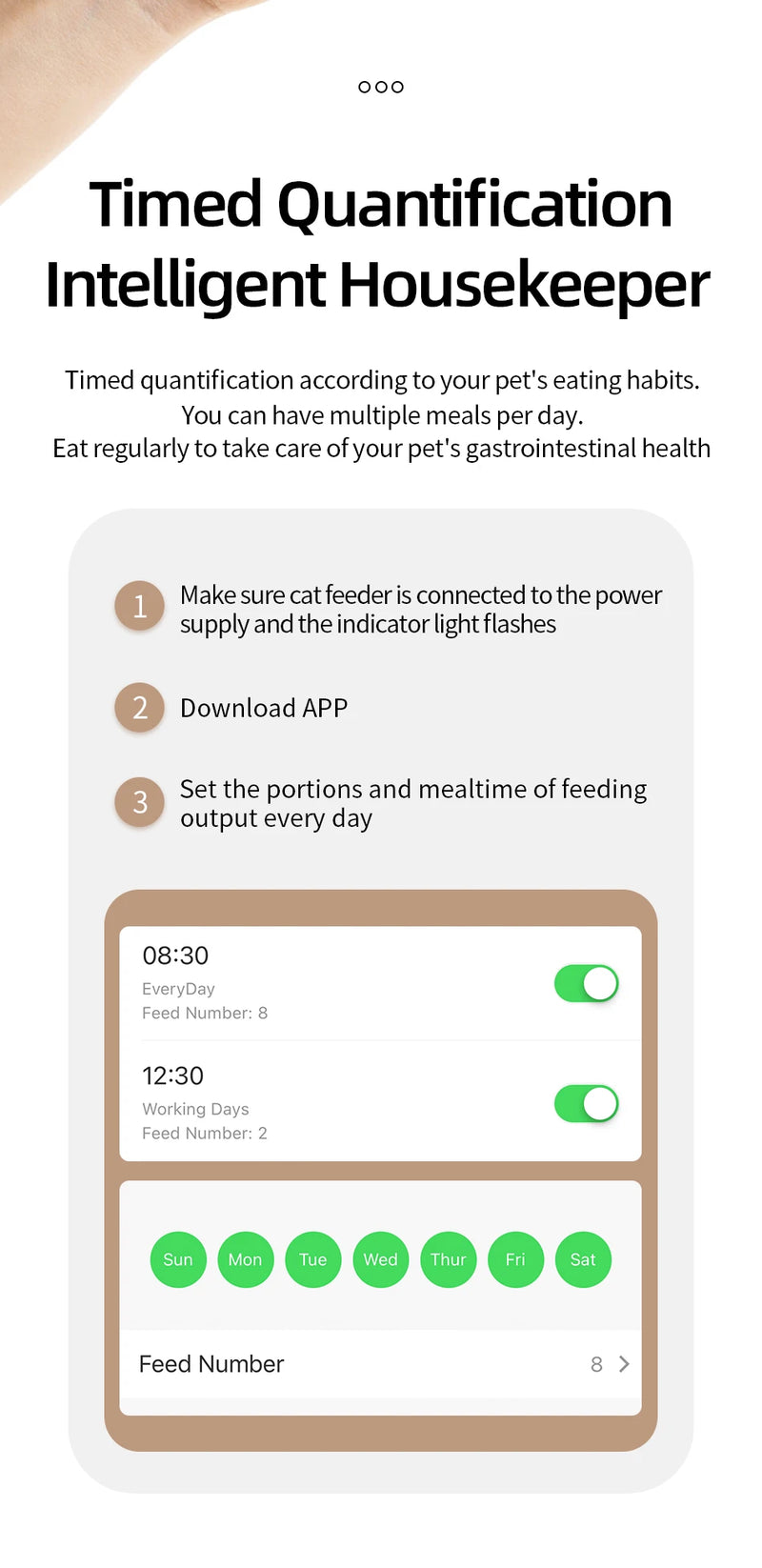 Intelligenter WiFi-Automatik-Futterautomat mit App-Steuerung