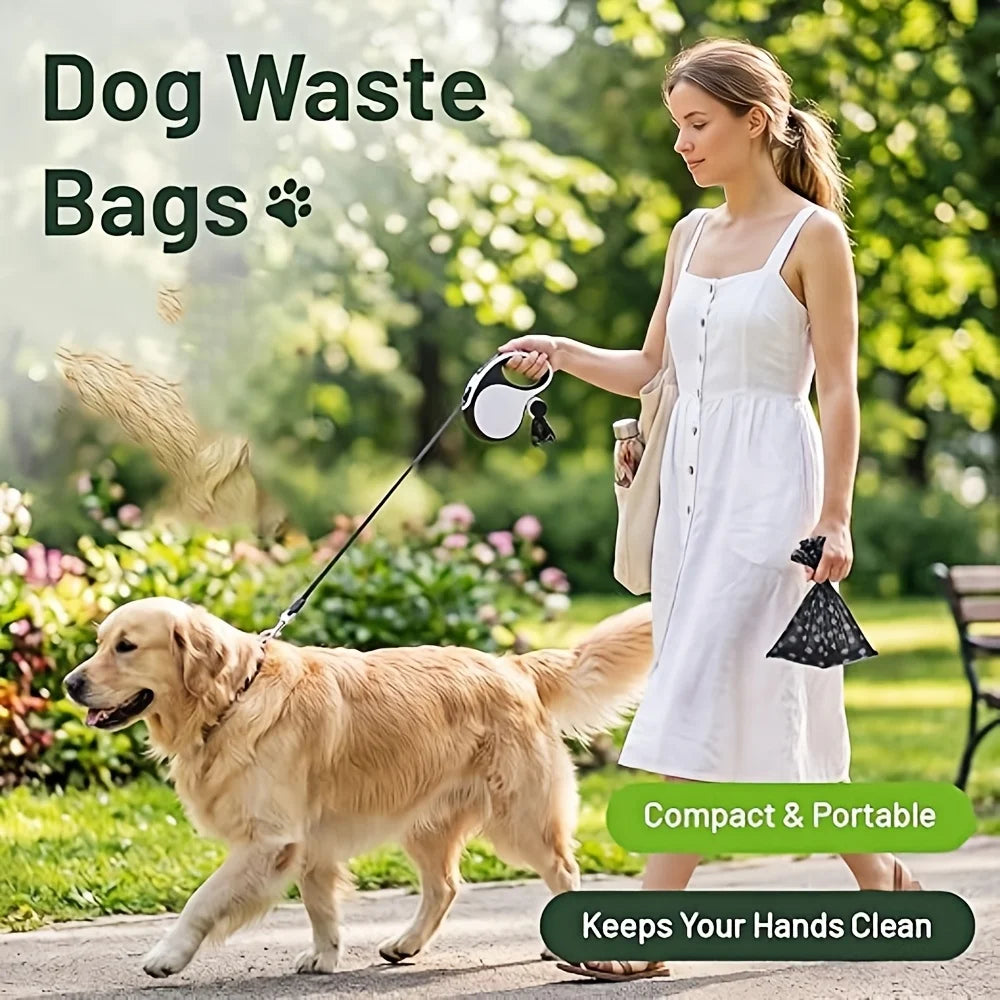 Pet Waste Bags with Dispenser - 320 Count, 16 Rolls Plus Free Leash Clip Holder